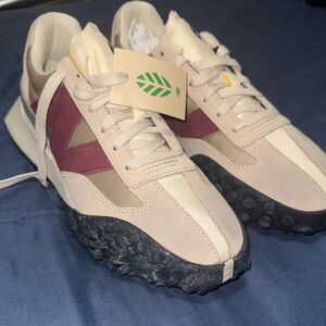 New Balance Beige and Burgundy XC-72 Sneakers